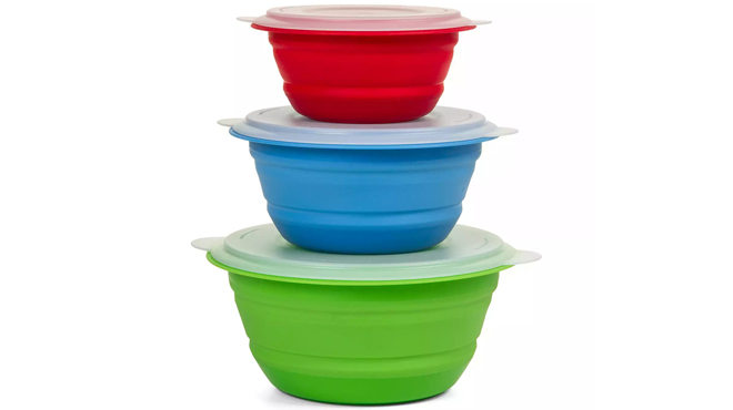 Progressive 3 Piece Collapsible Storage Bowl Set