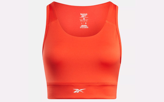 Reebok Womens ID Train High Support Bra in Dynamic Red Color