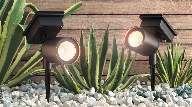 Room Essentials Short Solar LED Outdoor Spot Light