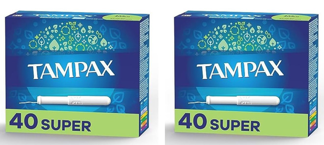 Tampax 40 Count Tampons 2 Pack