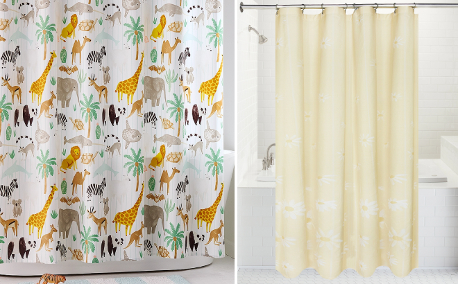 The Big One Kids Animal Print Shower Curtain and Celebrate Together Spring Daisy Shower Curtain The Big One Kids Animal Print Shower Curtain and Celebrate Together Spring Daisy Shower Curtain