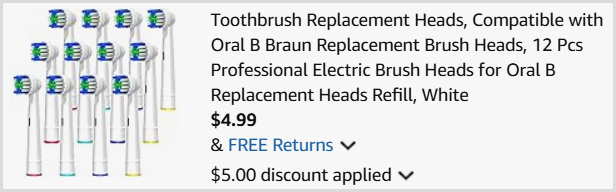 Toothbrush Replacement Heads at Checkout