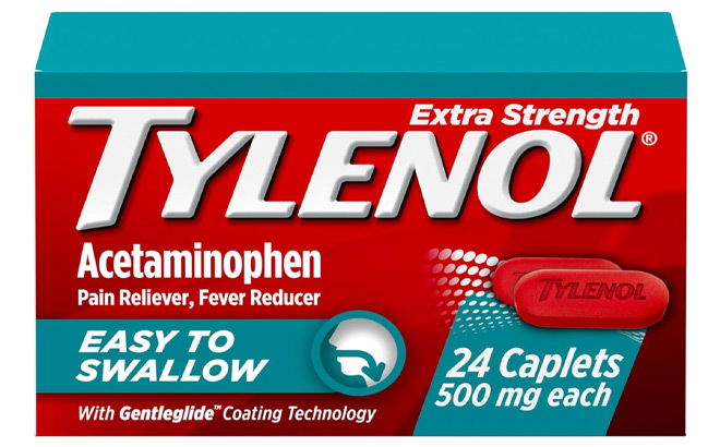 Tylenol Extra Strength Easy to Swallow Caplets 24 Count