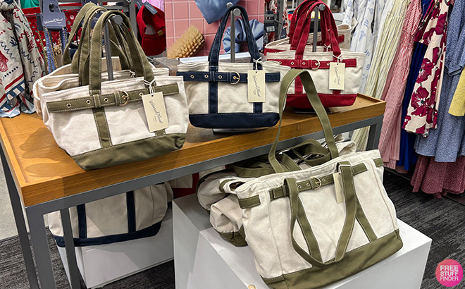 Universal Thread Canvas Large Belted Tote Bag