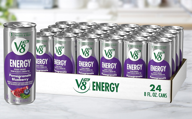 V8 Energy Pomegranate Blueberry Juice Energy Drink