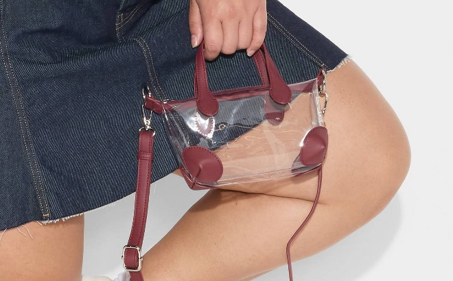 Wild Fable Game Day Clear Pouchette Crossbody Bag Wild Fable Game Day Clear Pouchette Crossbody Bag