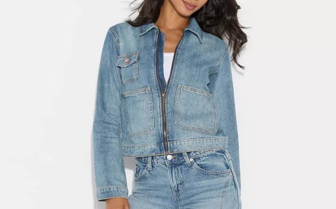 Wild Fable Womens Denim Utility Jacket