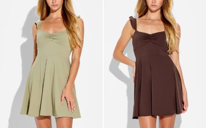 Wild Fable Womens Ruffle Flutter Sleeve Mini A Line Dress Wild Fable Womens Ruffle Flutter Sleeve Mini A Line Dress