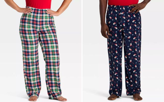 Wondershop Womens Plaid Microfleece Holiday Matching Family Pajama Pants and Mens Santa Print Microfleece Holiday Matching Family Pajama Pants Wondershop Womens Plaid Microfleece Holiday Matching Family Pajama Pants and Mens Santa Print Microfleece Holiday Matching Family Pajama Pants