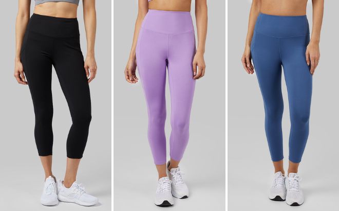 32 Degrees Womens High Waist Active Leggings 32 Degrees Womens High Waist Active Leggings