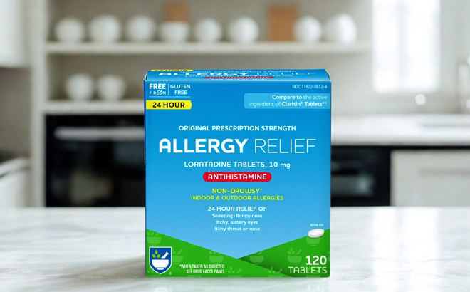 A Box of Loratadine Allergy Relief Tablets