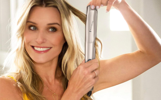 A Woman Using the Remington Pro 1 Inch Multi Styler