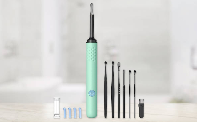 AIFINI Ear Wax Removal Kit with Camera on a Table