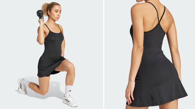 Adidas Train Essentials Workout Dress With Integrated Shorts Adidas Train Essentials Workout Dress With Integrated Shorts