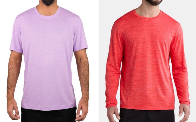 Athletic Works Mens Jersey Tee and Tee with Long Sleeves Athletic Works Mens Jersey Tee and Tee with Long Sleeves