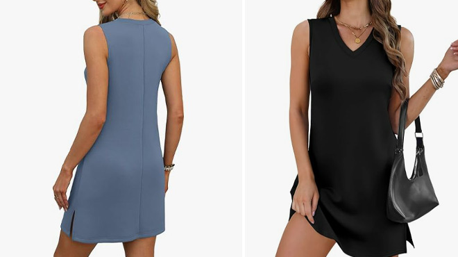 BKRIVE V Neck Casual Summer Dresses