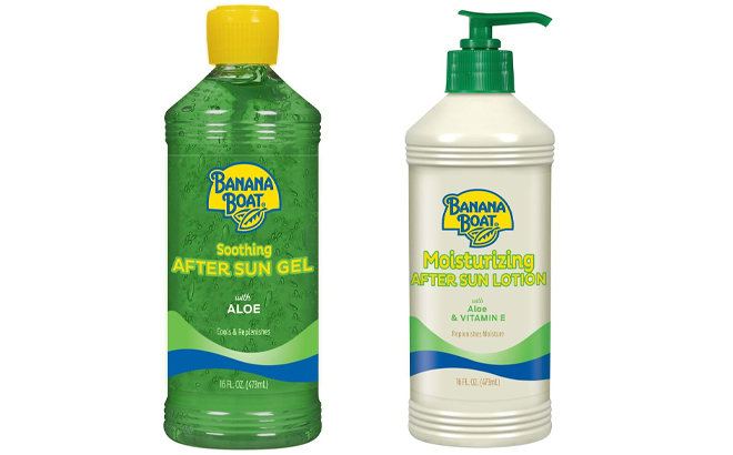 Banana Boat Soothing Aloe After Sun Gel and Banana Boat Moisturizing Aloe After Sun Lotion Banana Boat Soothing Aloe After Sun Gel and Banana Boat Moisturizing Aloe After Sun Lotion