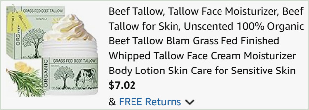 Beef Tallow at Checkout Beef Tallow at Checkout