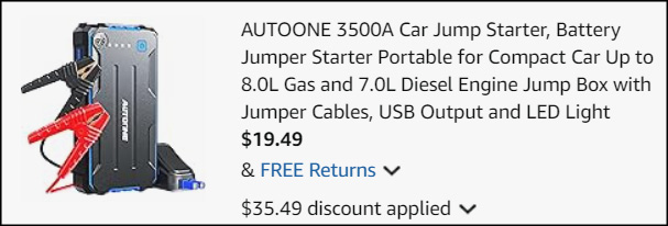 Car Jump Starter Checkout