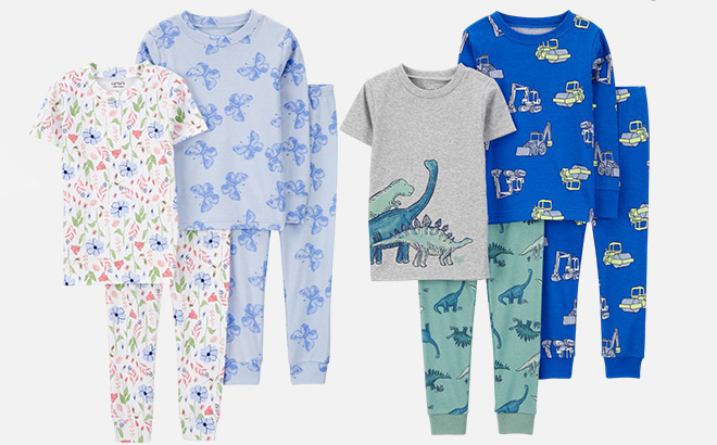 Carters Toddler 4 Piece Pajama Set