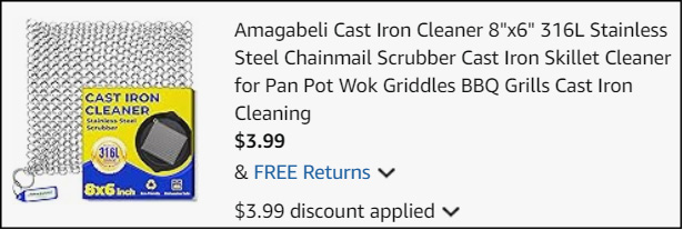 Cast Iron Cleaner Checkout