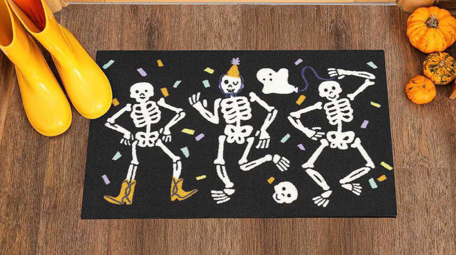 Celebrate Together Halloween Dancing Skeletons Accent Rug Celebrate Together Halloween Dancing Skeletons Accent Rug