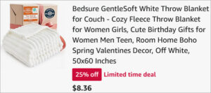 Checkout page of Bedsure Throw Blanket Checkout page of Bedsure Throw Blanket