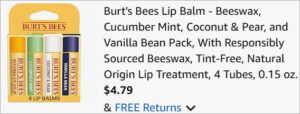 Checkout page of Burts Bees Lip Balm Flavors of Spring 4 Pack Checkout page of Burts Bees Lip Balm Flavors of Spring 4 Pack