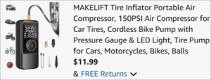 Checkout page of Makelift Portable Tire Inflator Checkout page of Makelift Portable Tire Inflator