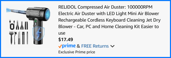 Compressed Air Duster Summary