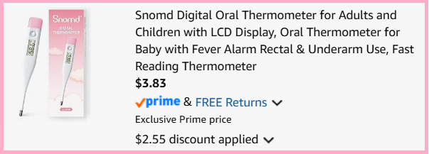 Digital Oral Thermometer Checkout Page Digital Oral Thermometer Checkout Page