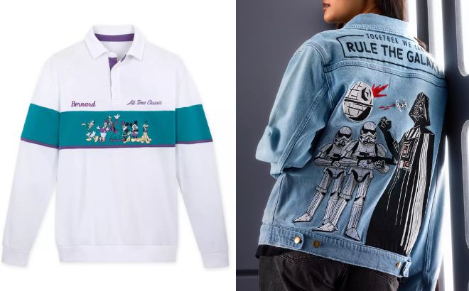 Disney Mickey Mouse and Friends Henley Pullover for Adults and Star Wars Denim Jacket for Adults