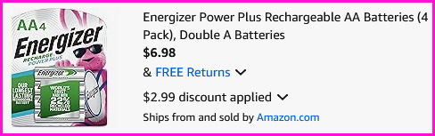 Energizer Power Plus Rechargeable Batteries Checkout Screen Energizer Power Plus Rechargeable Batteries Checkout Screen