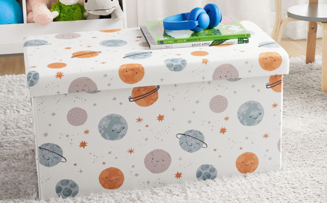 Foldable Toy Storage Bin Planets Design Foldable Toy Storage Bin Planets Design