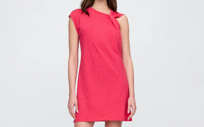 GAP Factory Slub Tie Sleeve Mini Dress GAP Factory Slub Tie Sleeve Mini Dress