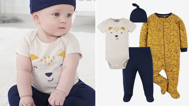 Gerber Baby Boy 4 Piece Outfit Set