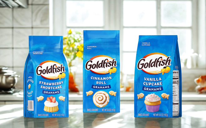 Goldfish Crackers on a Table Goldfish Crackers on a Table