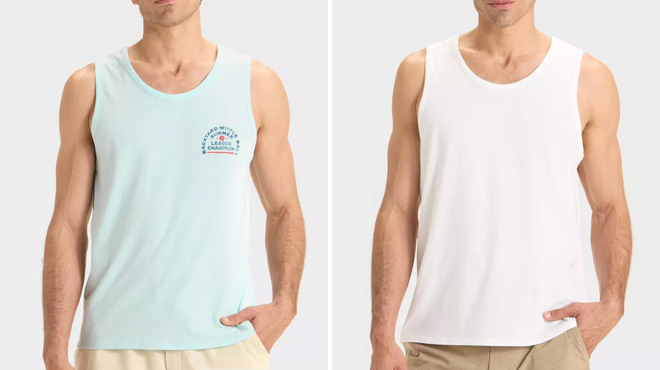 Goodfellow Co Mens Standard Fit Graphic Crewneck Tank Top Goodfellow Co Mens Standard Fit Graphic Crewneck Tank Top