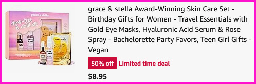 Grace and Stella Skin Care Set Checkout Screen