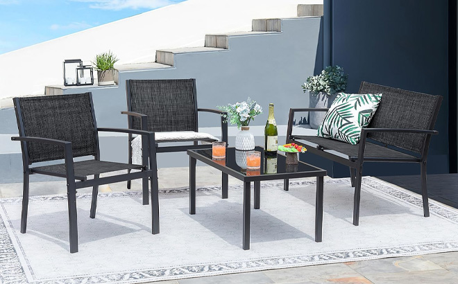 Greesum 4 Pieces Patio Furniture Set