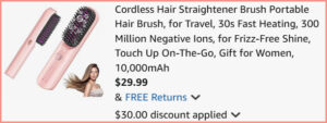Hair Straightener Brush at Checkout