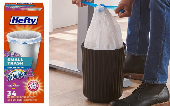 Hefty 34 Count Small 4 Gallon Trash Bags