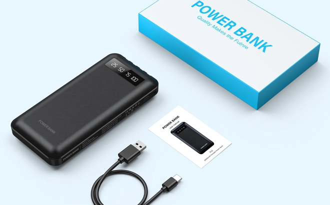 JIUMESS Portable Power Bank with Cables JIUMESS Portable Power Bank with Cables