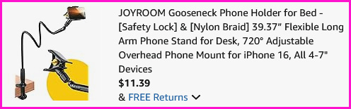 Joyroom Gooseneck Phone Holder Checkout Screen Joyroom Gooseneck Phone Holder Checkout Screen