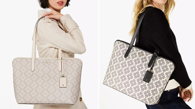 Kate Spade Outlet Signature Spade Flower Large Tote