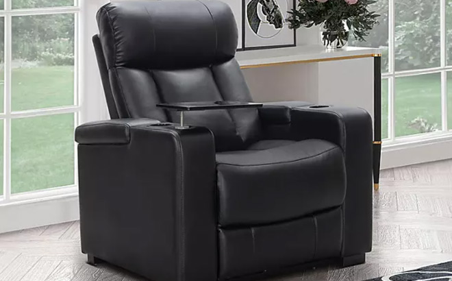Larson Power Reclining Home Theater Chair With Tray