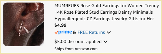 MUMREUES Gold Earrings Checkout Page MUMREUES Gold Earrings Checkout Page