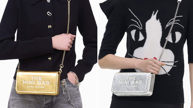 Marc Jacobs The Metallic Leather Chain Mini Bag