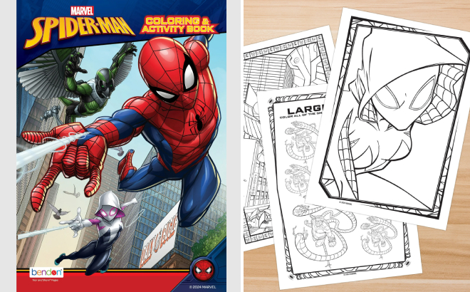 Marvel Spiderman 48 Page Coloring Activity Book Marvel Spiderman 48 Page Coloring Activity Book