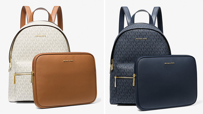 Michael Kors Sally Medium 2 In 1 Logo Backpack in Two Colors Michael Kors Sally Medium 2 In 1 Logo Backpack in Two Colors